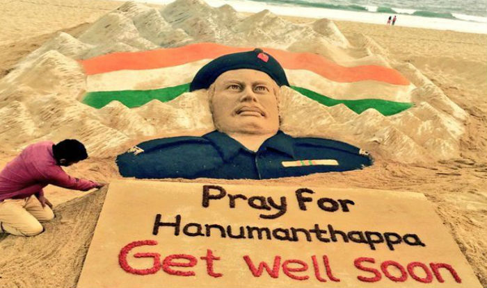 Sudarshan Patnaik Portrait for Hanumanthapa To Get Well Soon